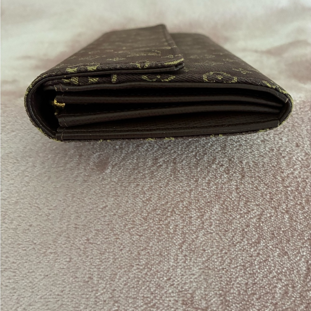 Authentic Louis Vuitton Classic Monogram Brown Denim Wallet ~ Vintage - Picture 13 of 16